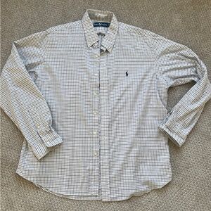 Polo by Ralph Lauren Men's Checkered Shirt - Blue and White